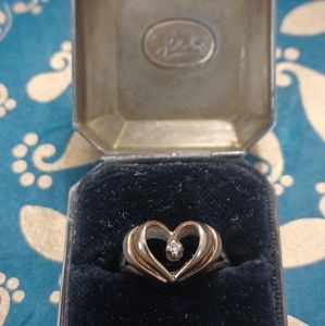 Birks 10K ring with diamond